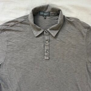 ROBERT BARAKETT Polo Mens XL Gray Short Sleeve Shirt 100% Cotton Casual 42219